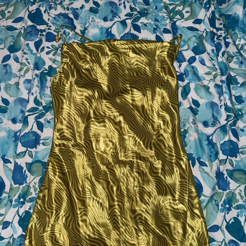 Gold Satin Slip Dress